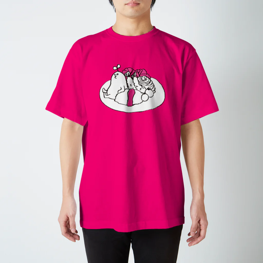 メバエマツモトのmebaelunch(magenta) スタンダードTシャツ