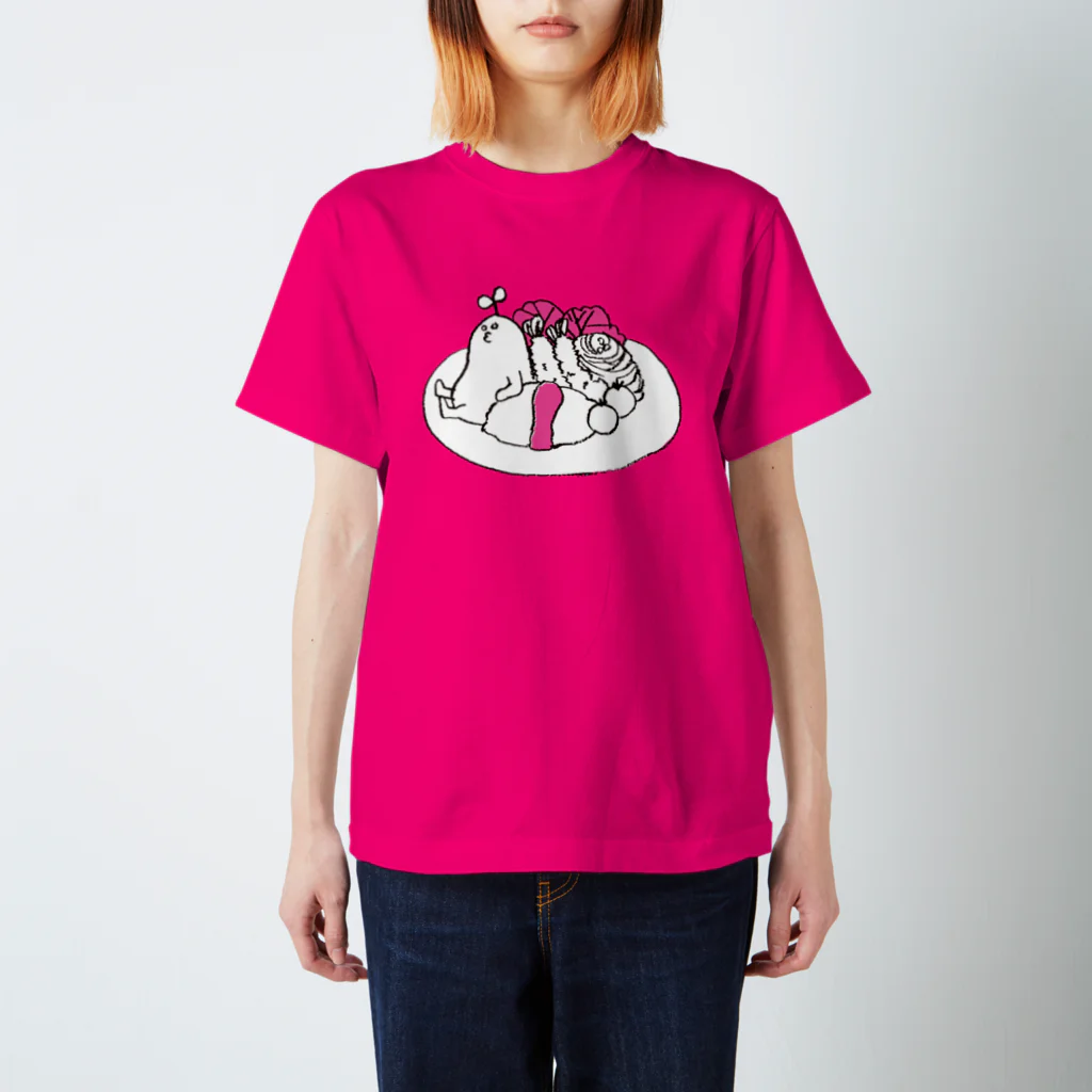 メバエマツモトのmebaelunch(magenta) スタンダードTシャツ