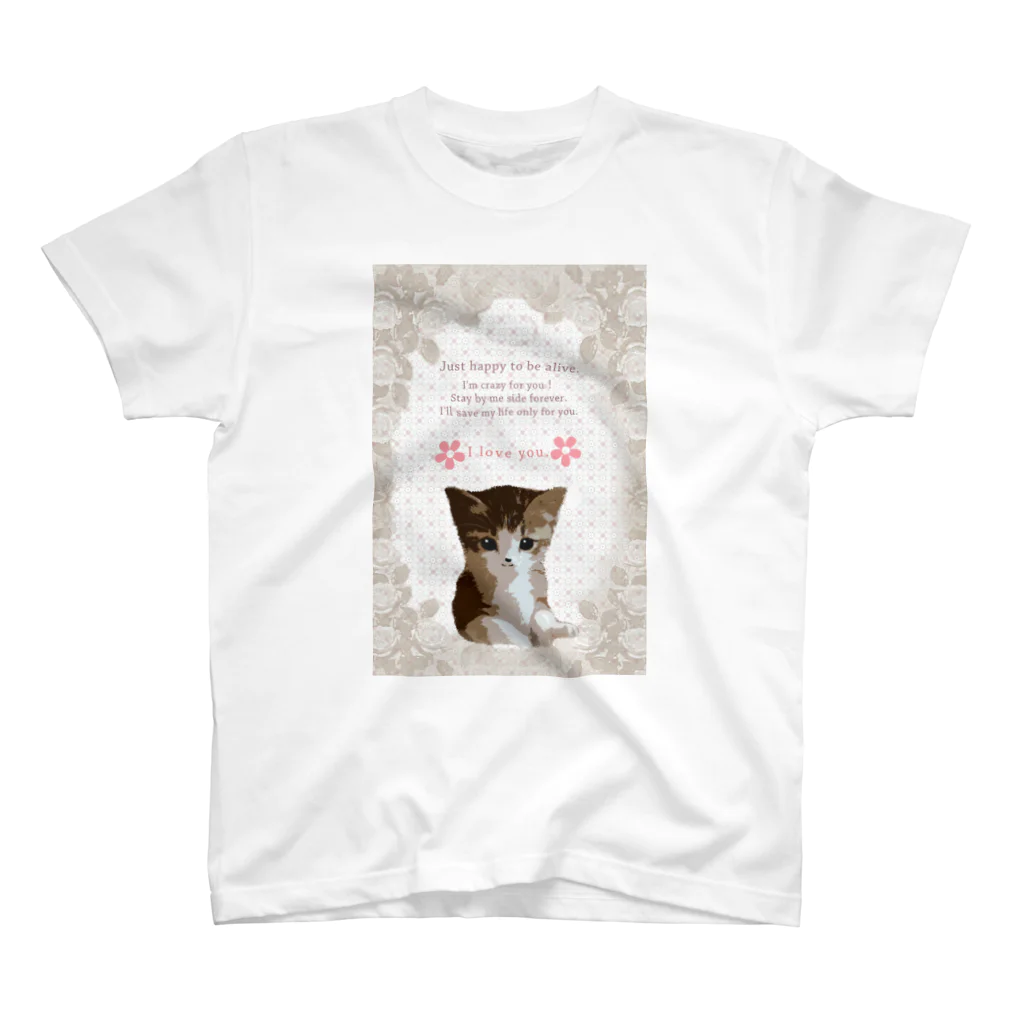 こんなの欲しいをご提供！ADの可愛い！子猫ちゃん スタンダードTシャツ