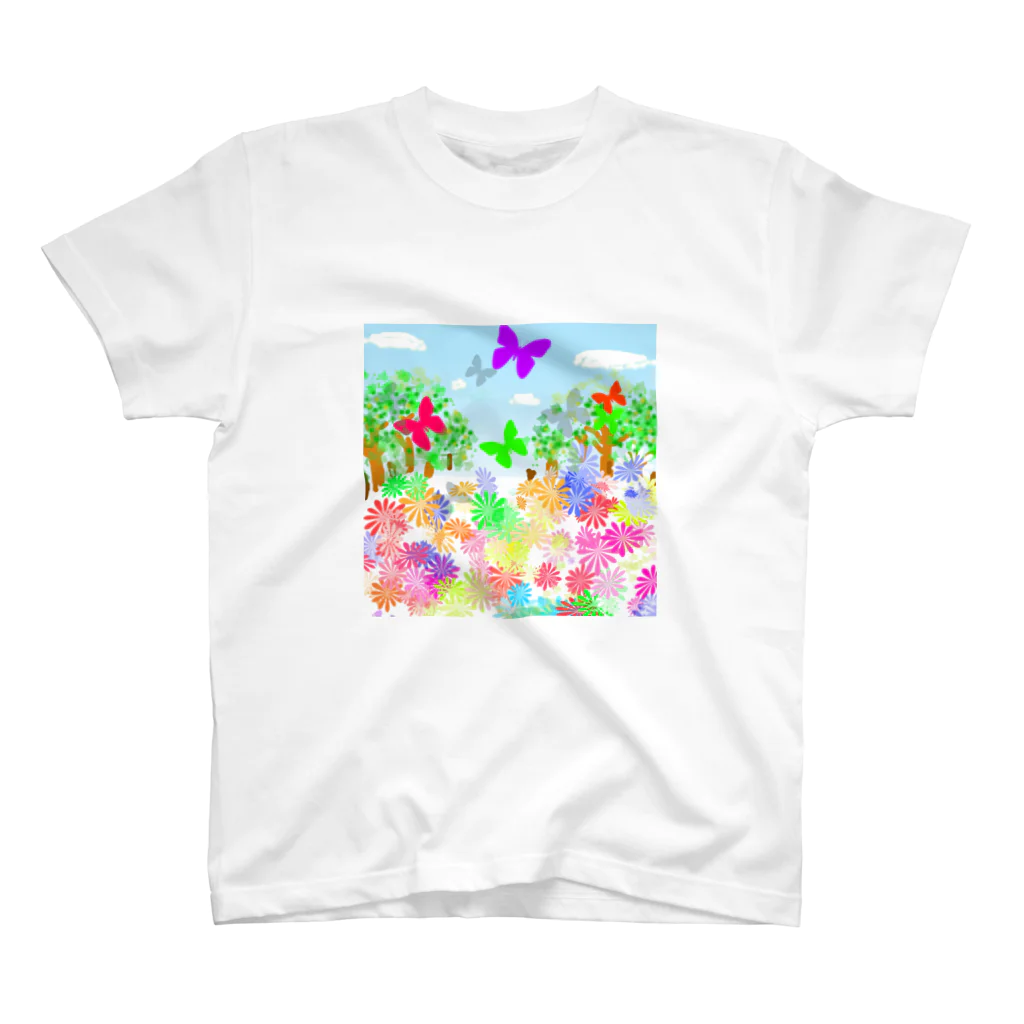 Nao＊の花柄mix Regular Fit T-Shirt