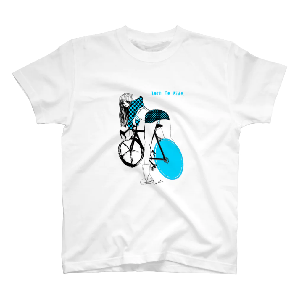 loveclonesの自転車 ガールプリント Regular Fit T-Shirt