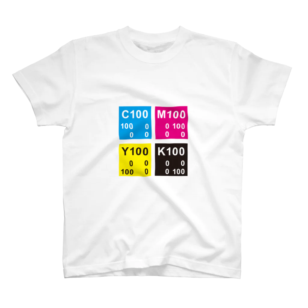 色見本風グッズのお店のCMYKカラー SQUARE スタンダードTシャツ