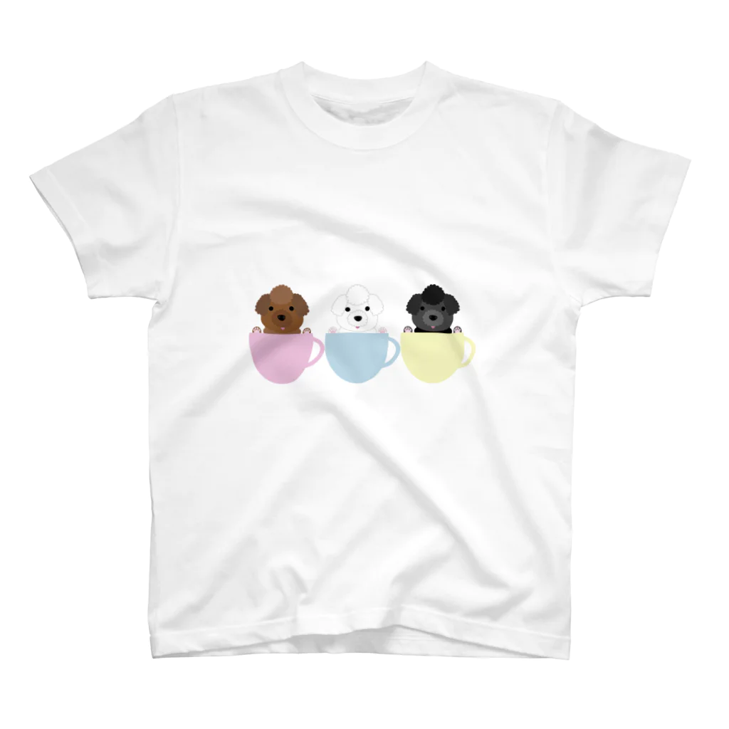 CANの3color Poodles スタンダードTシャツ