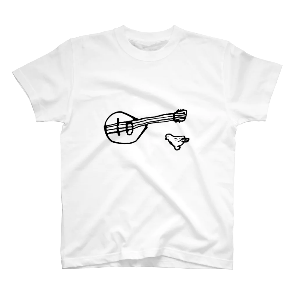 habotanのマンドリンと鳥 Regular Fit T-Shirt
