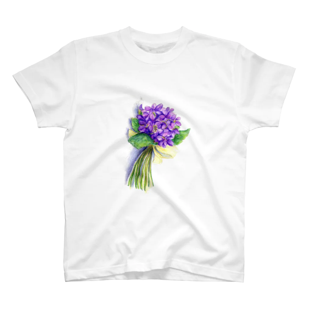 リラのスミレの花束 Regular Fit T-Shirt