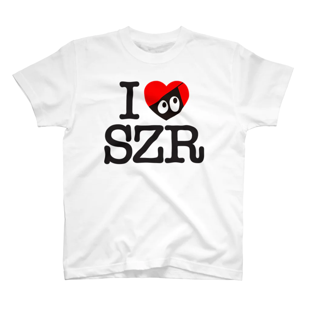 忍者スリスリくんのI LOVE SZR. スタンダードTシャツ