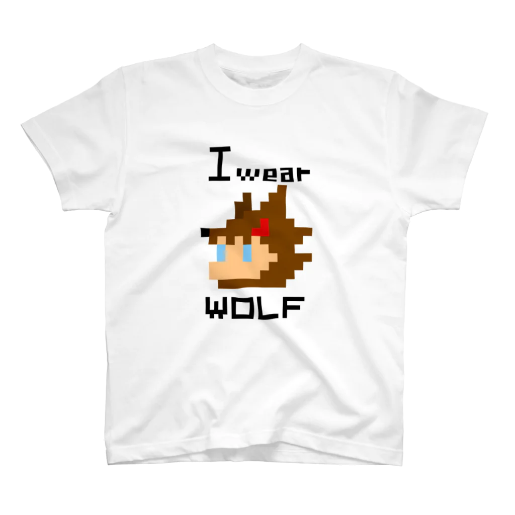 ハチビットのI wear WOLF スタンダードTシャツ