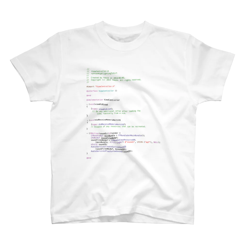 fmmzkのsyntaxHighlightingViewController.m Regular Fit T-Shirt