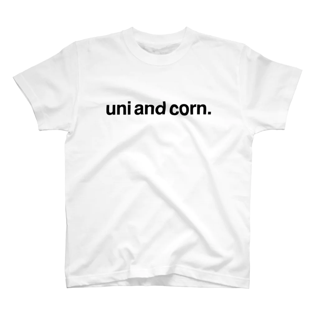 blancheのuni and corn. black スタンダードTシャツ