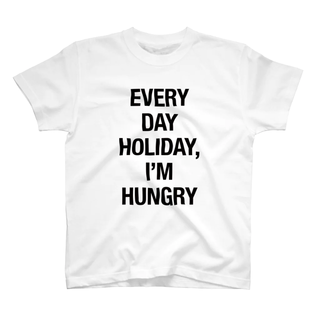 creamuのEVERY DAY HOLIDAY, I'M HUNGRY Regular Fit T-Shirt