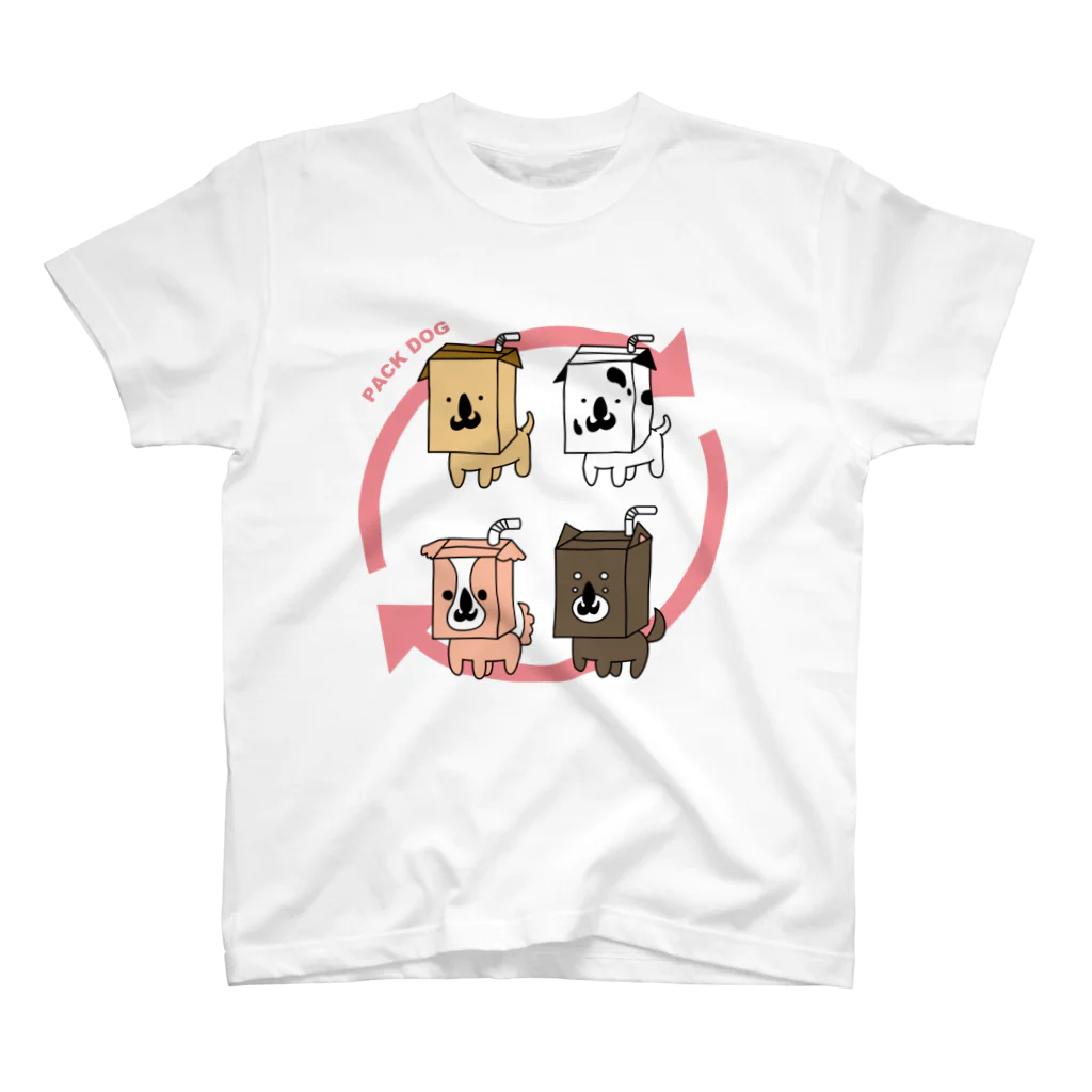 ⁽˙³˙⁾はとり⁽˙³˙⁾のPACK DOG スタンダードTシャツ