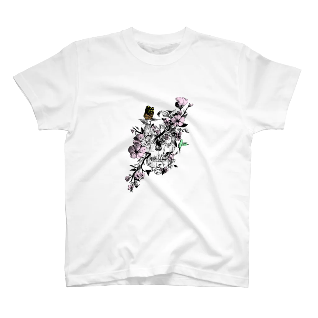 らんまの髑髏と花 スタンダードTシャツ