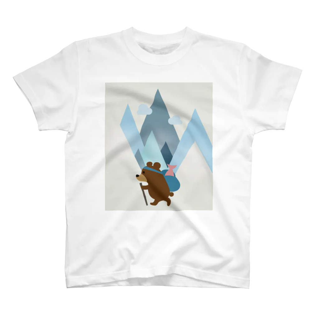 ごろねの登山熊（鮭つき） スタンダードTシャツ