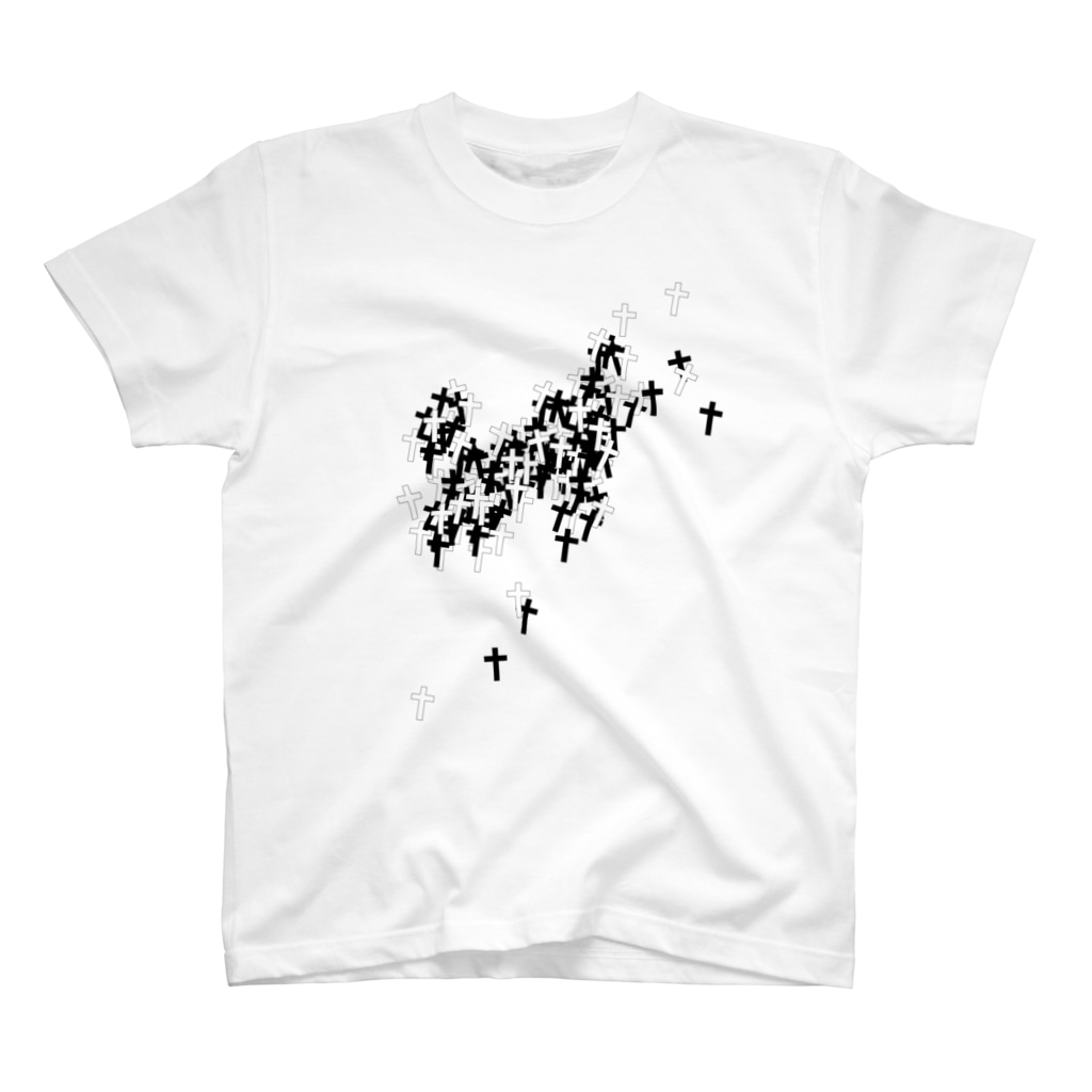 burnworks designのCross Regular Fit T-Shirt