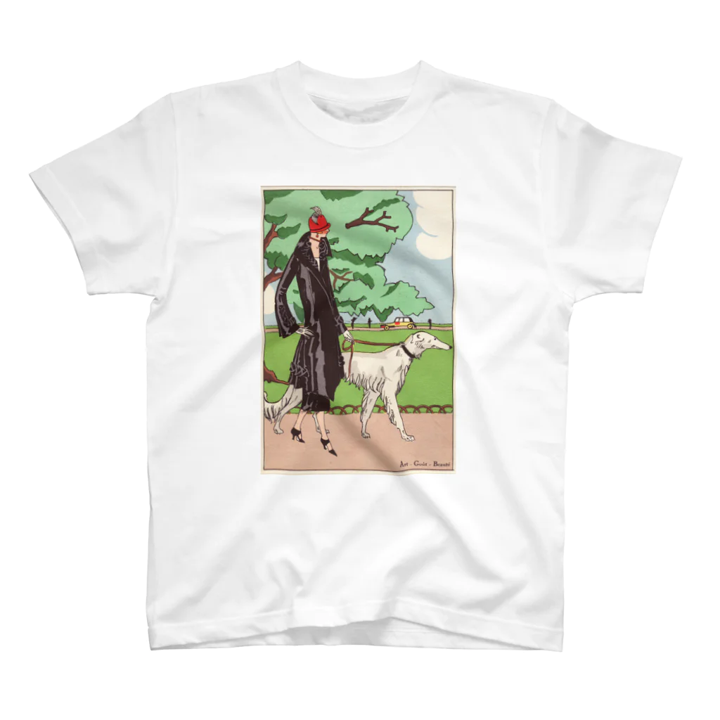 J. Jeffery Print Galleryの愛犬とお散歩 スタンダードTシャツ