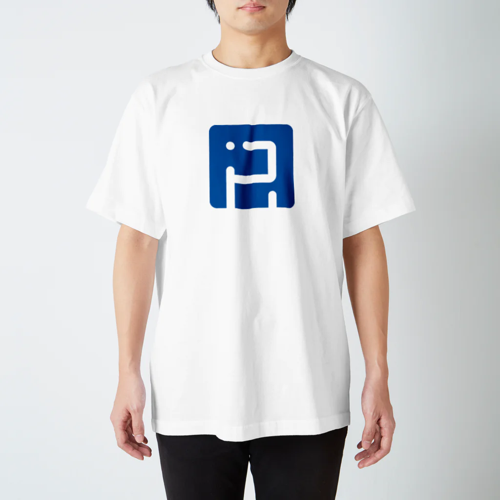 REGISTA GRAPHICSの elephanT-001 blue スタンダードTシャツ