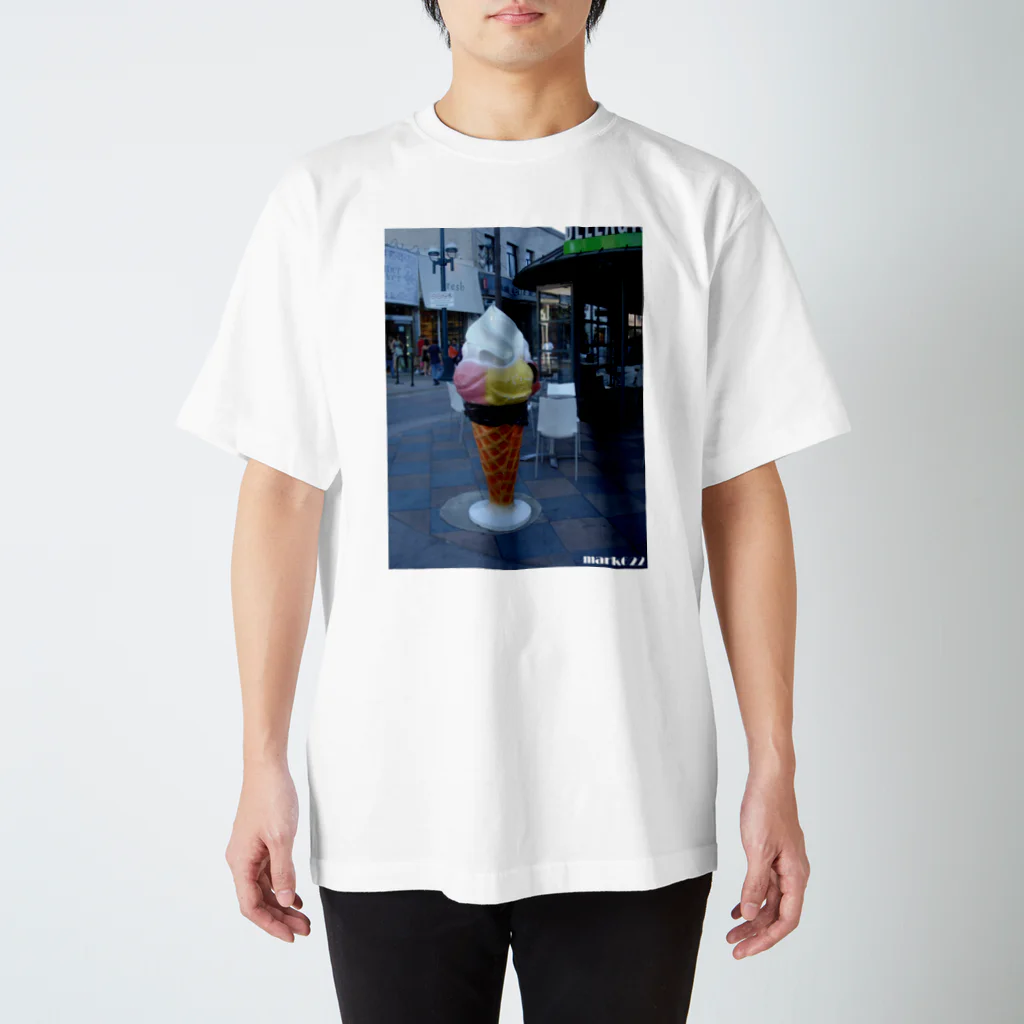 M.MORIのLos Angeles Santa Monica Cream スタンダードTシャツ