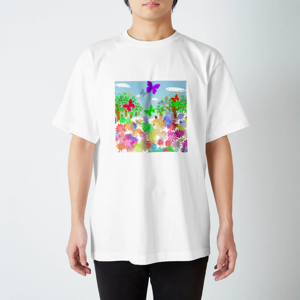 Nao＊の花柄mix Regular Fit T-Shirt