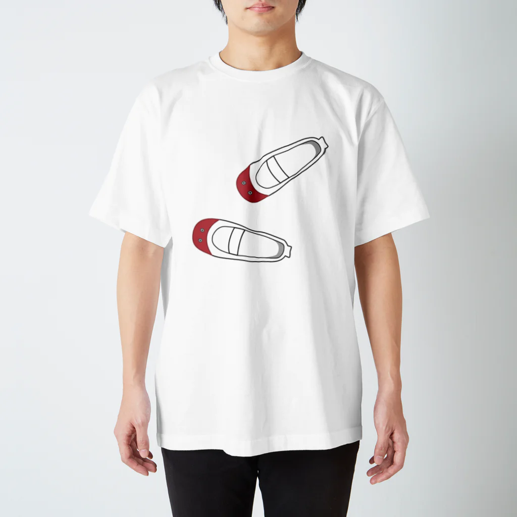 mihoの懐かしい脱ぎっぱなしの上履き（赤） Regular Fit T-Shirt