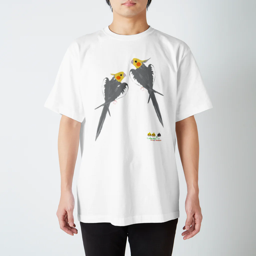 LittleLoroのノーマルオカメインコ　ごきげんポーズ中 Regular Fit T-Shirt