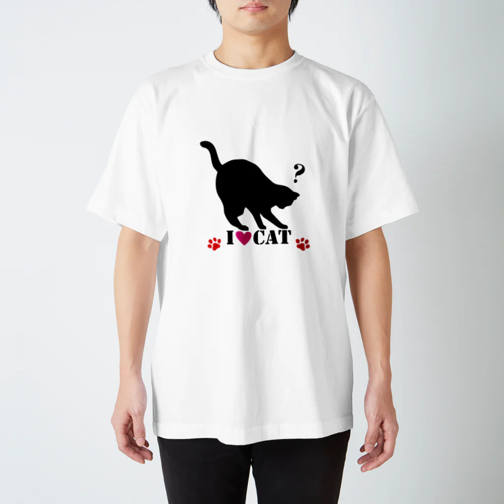 kenkensの黒猫【何掘ってるの‥？】 スタンダードTシャツ