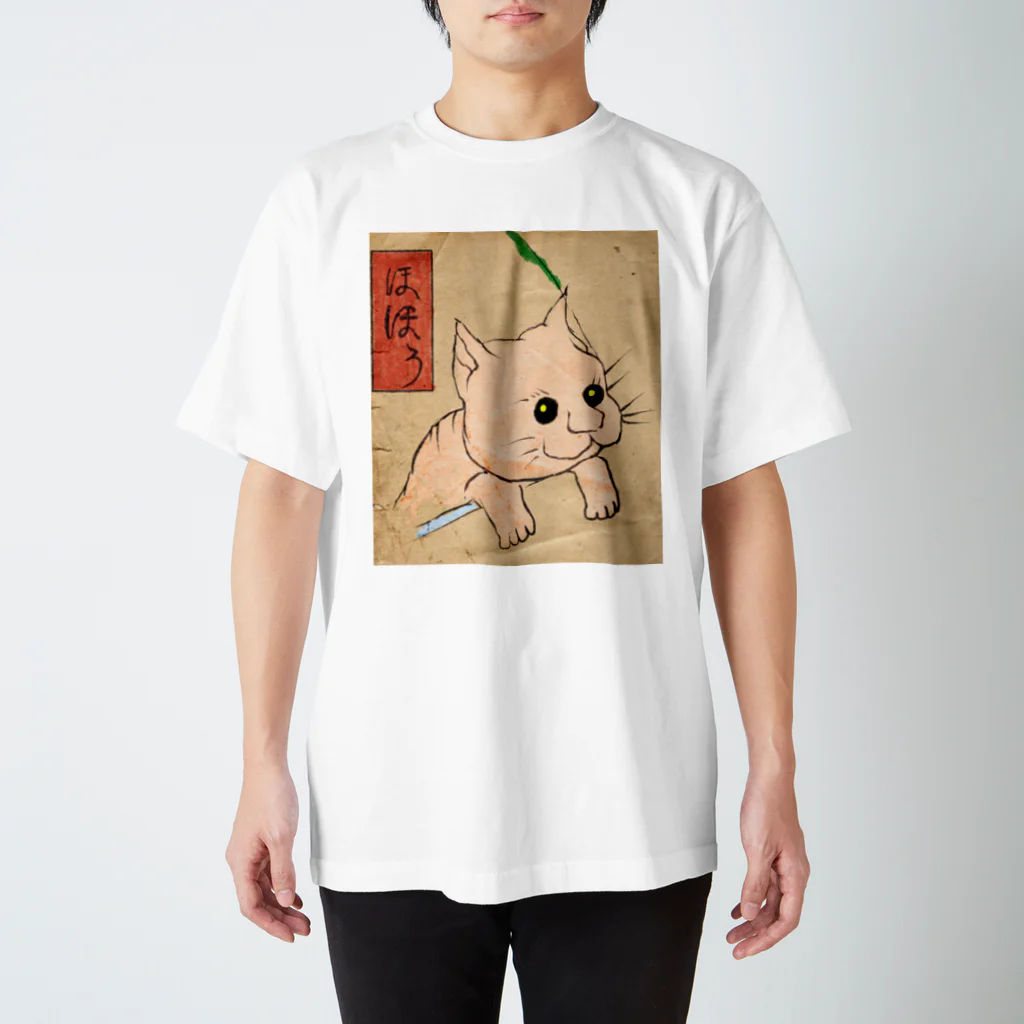 ねこふくろうグッズの妖怪ねこふくろう スタンダードTシャツ