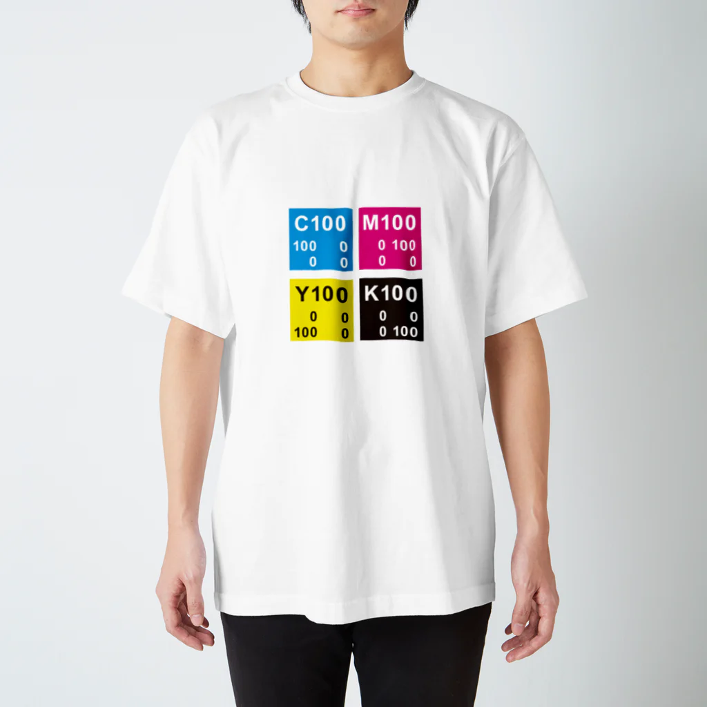 色見本風グッズのお店のCMYKカラー SQUARE スタンダードTシャツ