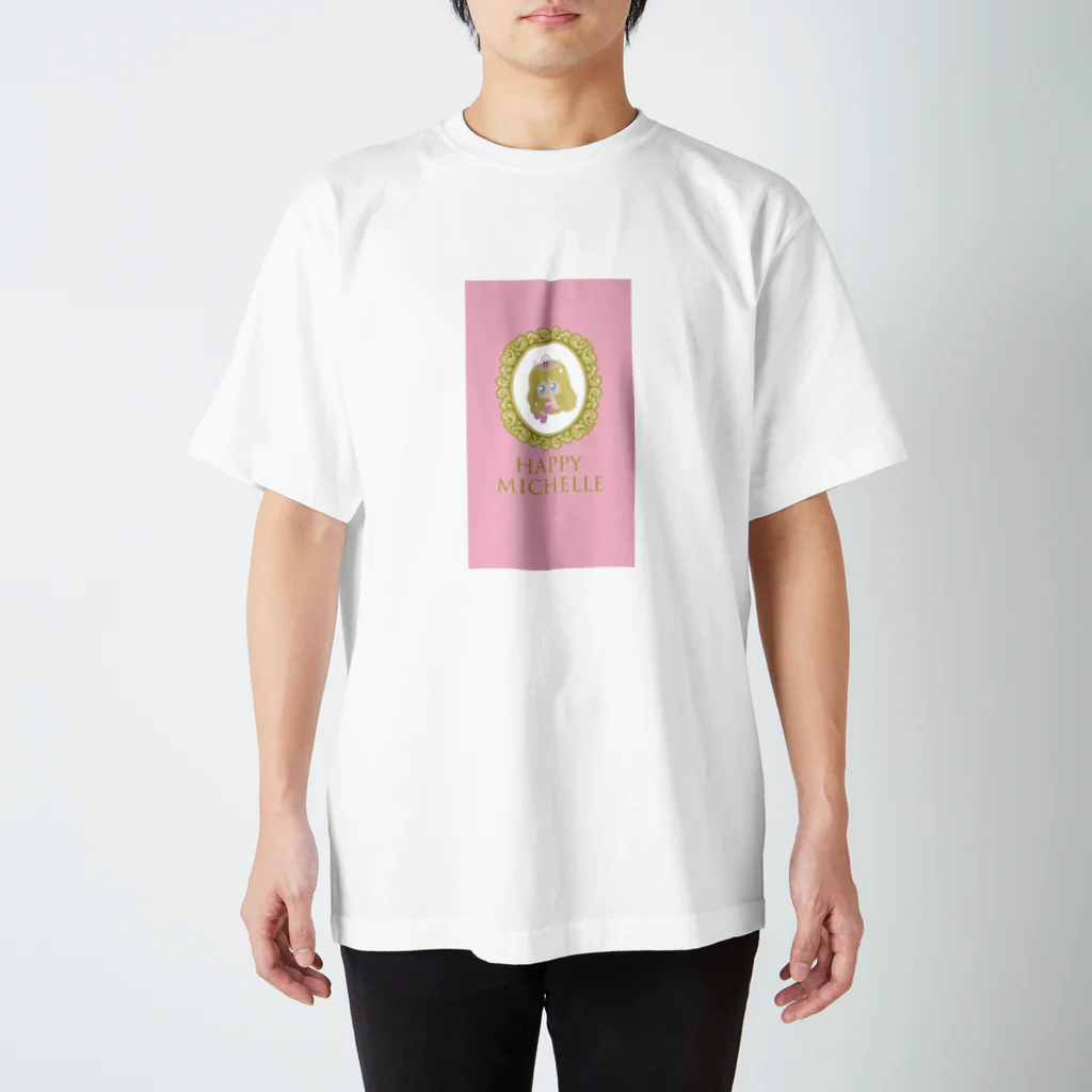 HappyミシェルのHappyミシェル－macaroon pink Regular Fit T-Shirt