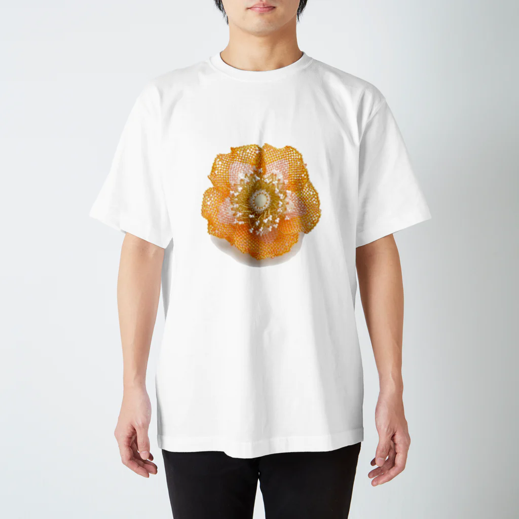 sakuiroのビーズのお花プリント Regular Fit T-Shirt