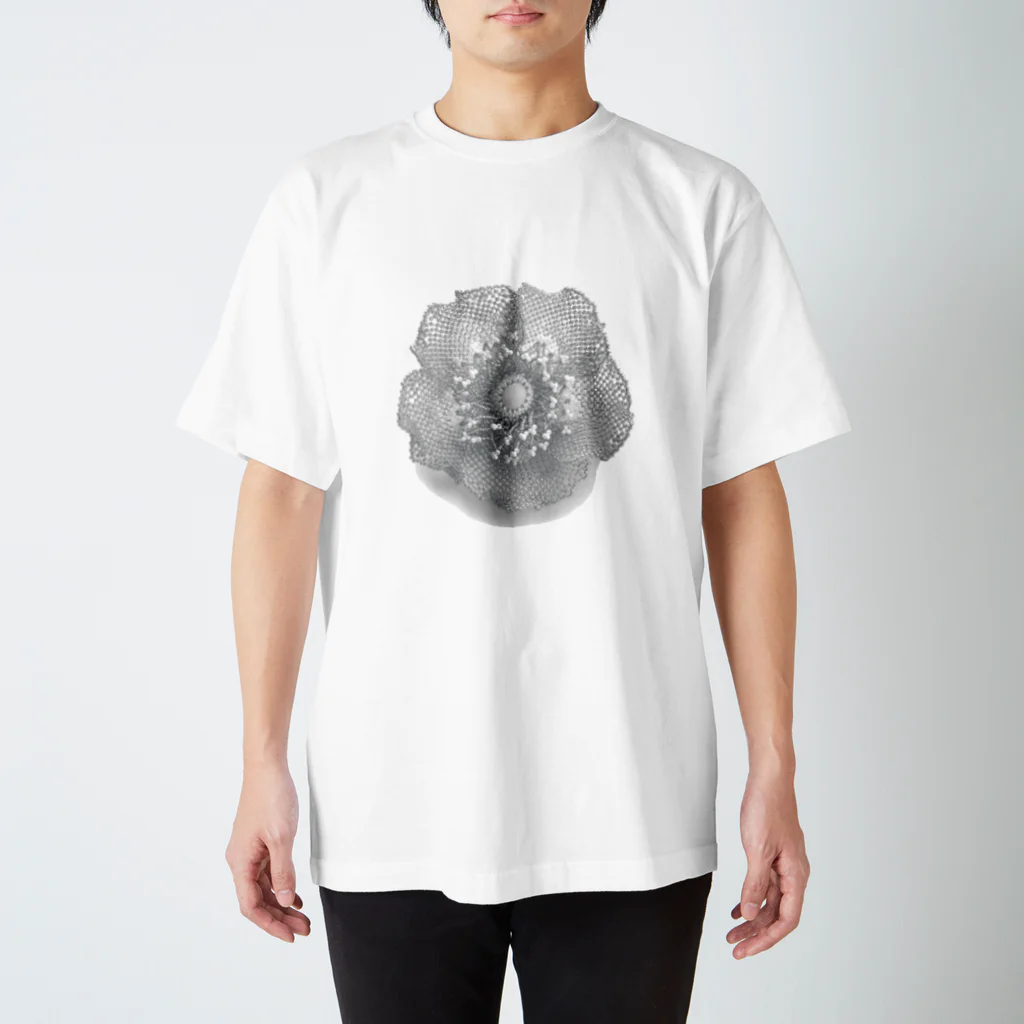 sakuiroのビーズのお花（モノトーン） Regular Fit T-Shirt