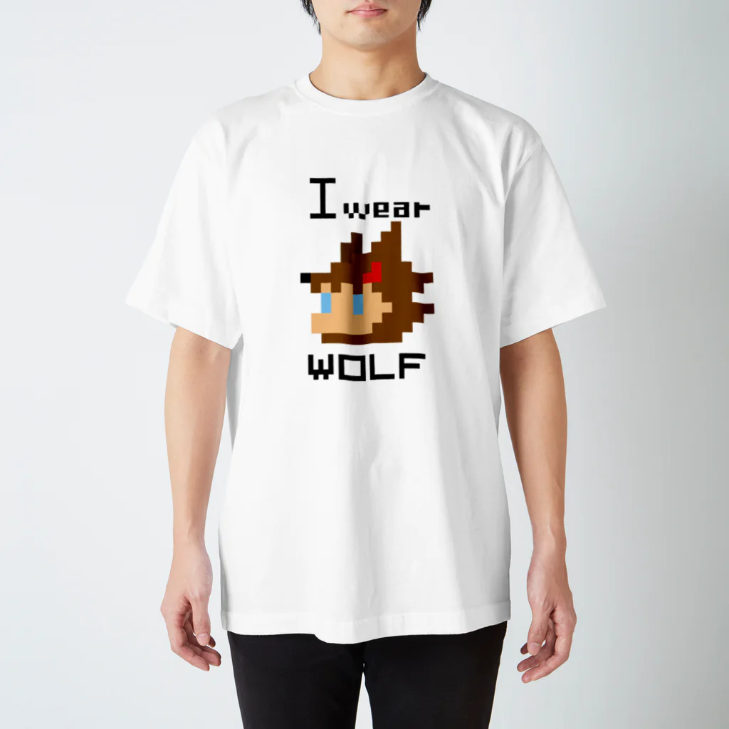 ハチビットのI wear WOLF スタンダードTシャツ