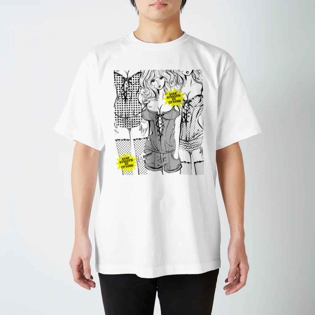 loveclonesのSTOP STARING ビスチェの女（大） Regular Fit T-Shirt