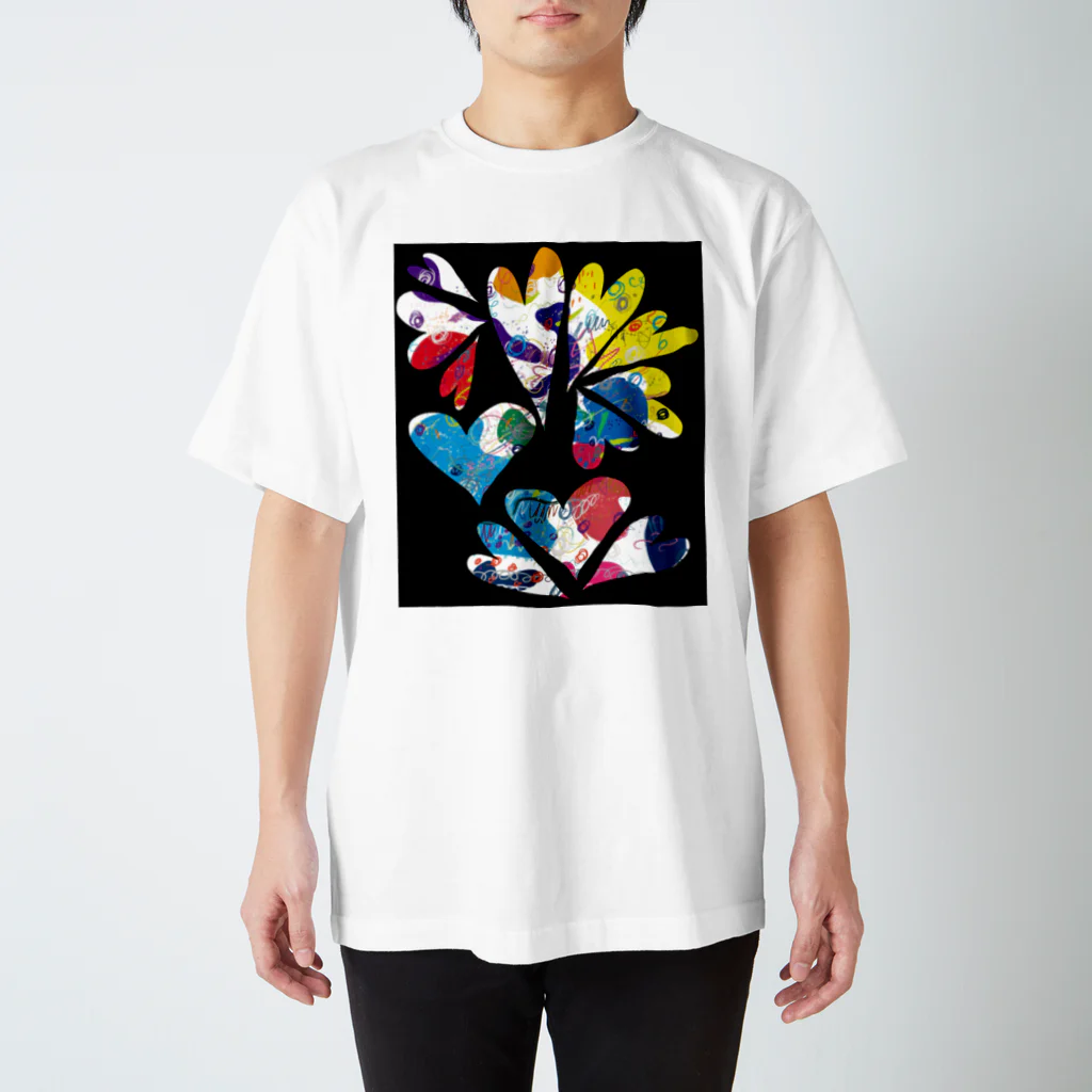 北欧の小さな雑貨店の北欧遊びArt　ハート スタンダードTシャツ