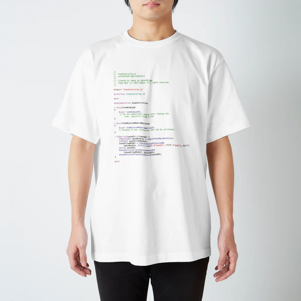 fmmzkのsyntaxHighlightingViewController.m スタンダードTシャツ