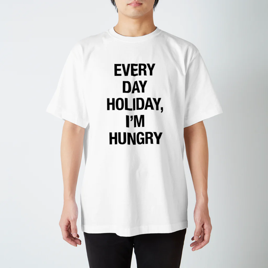 creamuのEVERY DAY HOLIDAY, I'M HUNGRY Regular Fit T-Shirt