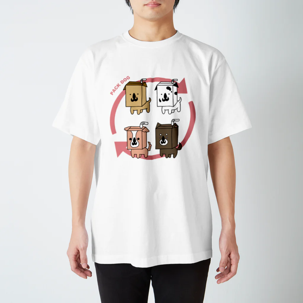 ⁽˙³˙⁾はとり⁽˙³˙⁾のPACK DOG スタンダードTシャツ