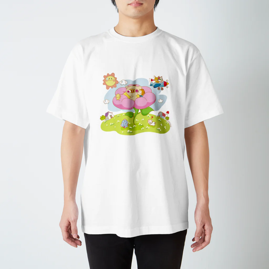 えいちえすデザインワークスのえいちえすCuteAnimalWorld01 スタンダードTシャツ