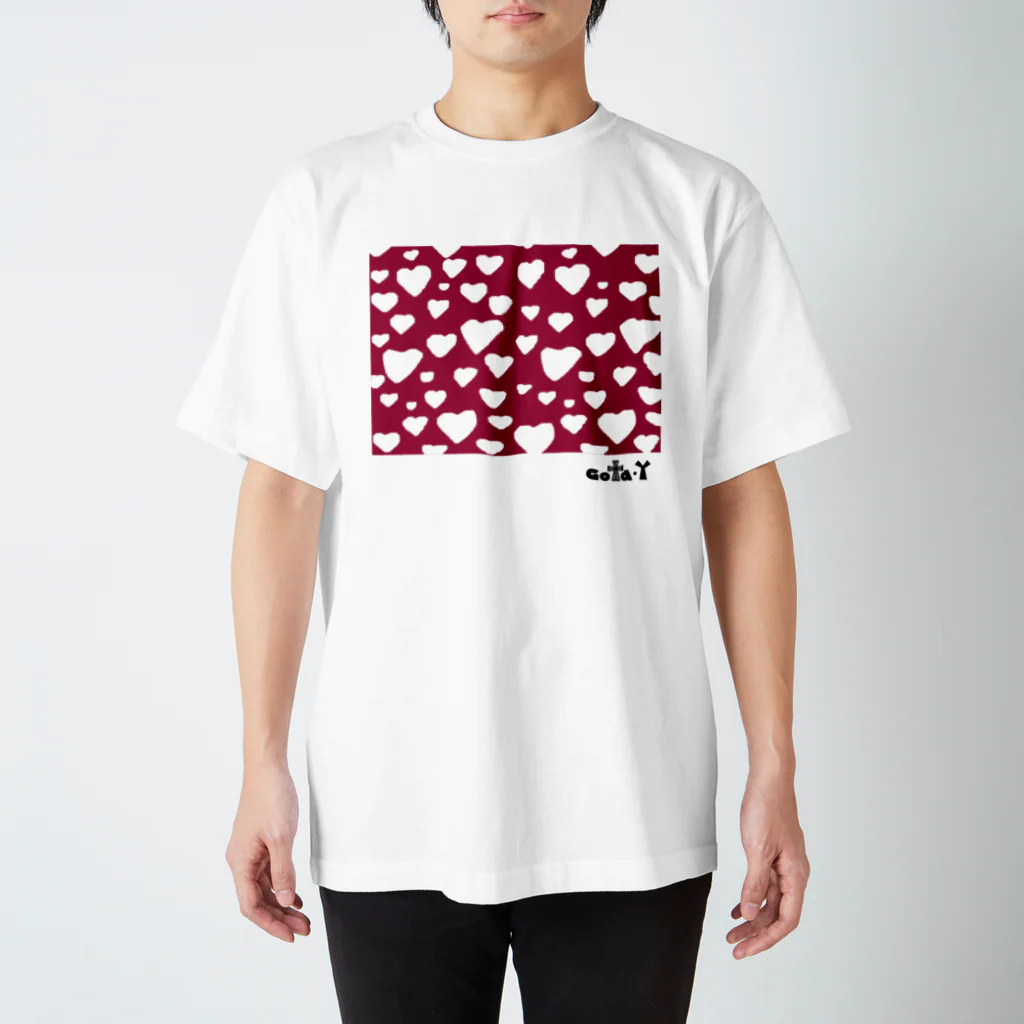 ゴータ・ワイのハートNo.１　ワインレッド スタンダードTシャツ