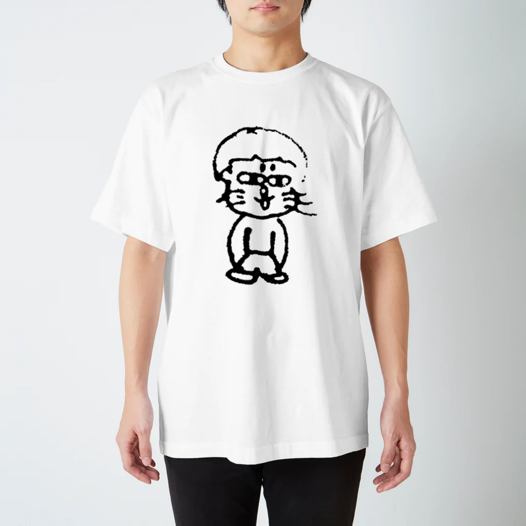 アシベズヘアのうぃ～す Black & White スタンダードTシャツ