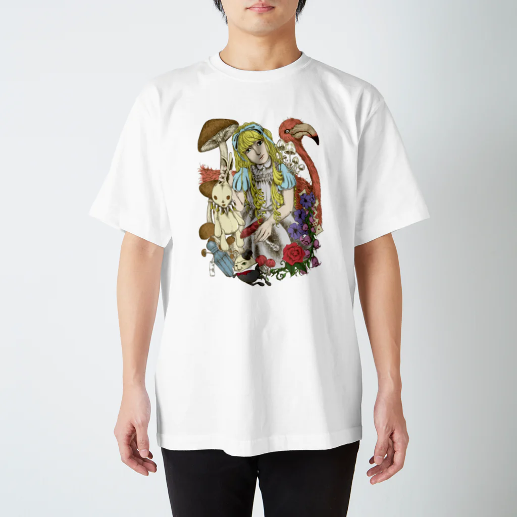 Cɐkeccooの不思議の国のアリス‐手描き風Vrカラー Regular Fit T-Shirt