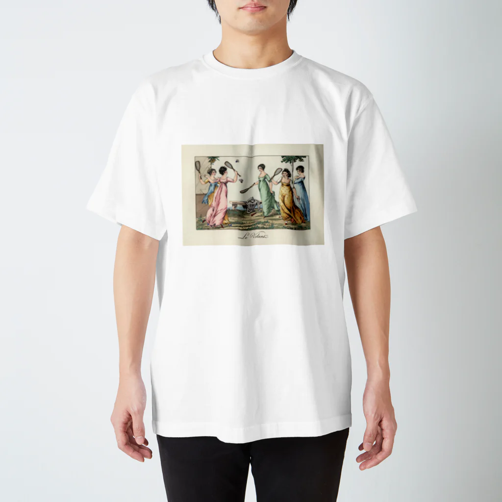 J. Jeffery Print Galleryのバトミントンで遊ぶレディ達 Regular Fit T-Shirt