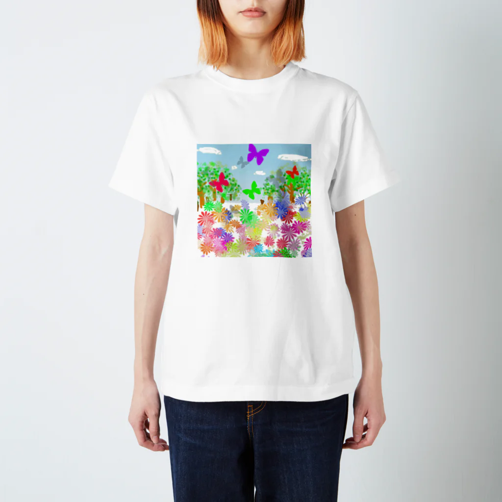 Nao＊の花柄mix スタンダードTシャツ