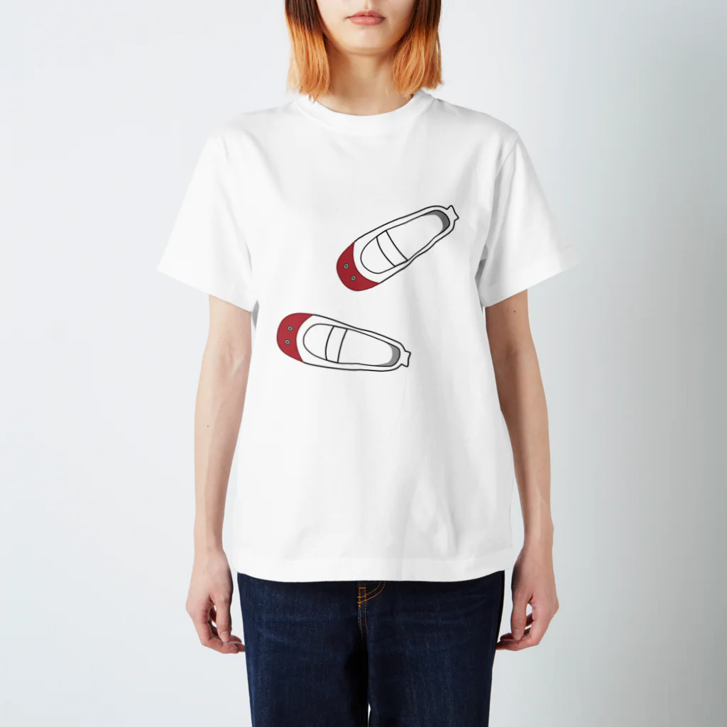 mihoの懐かしい脱ぎっぱなしの上履き（赤） Regular Fit T-Shirt