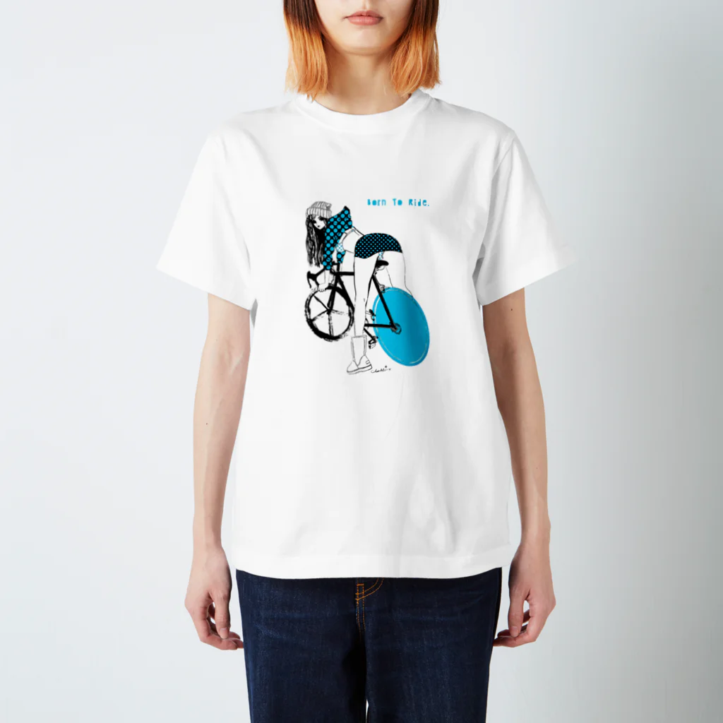 loveclonesの自転車 ガールプリント スタンダードTシャツ