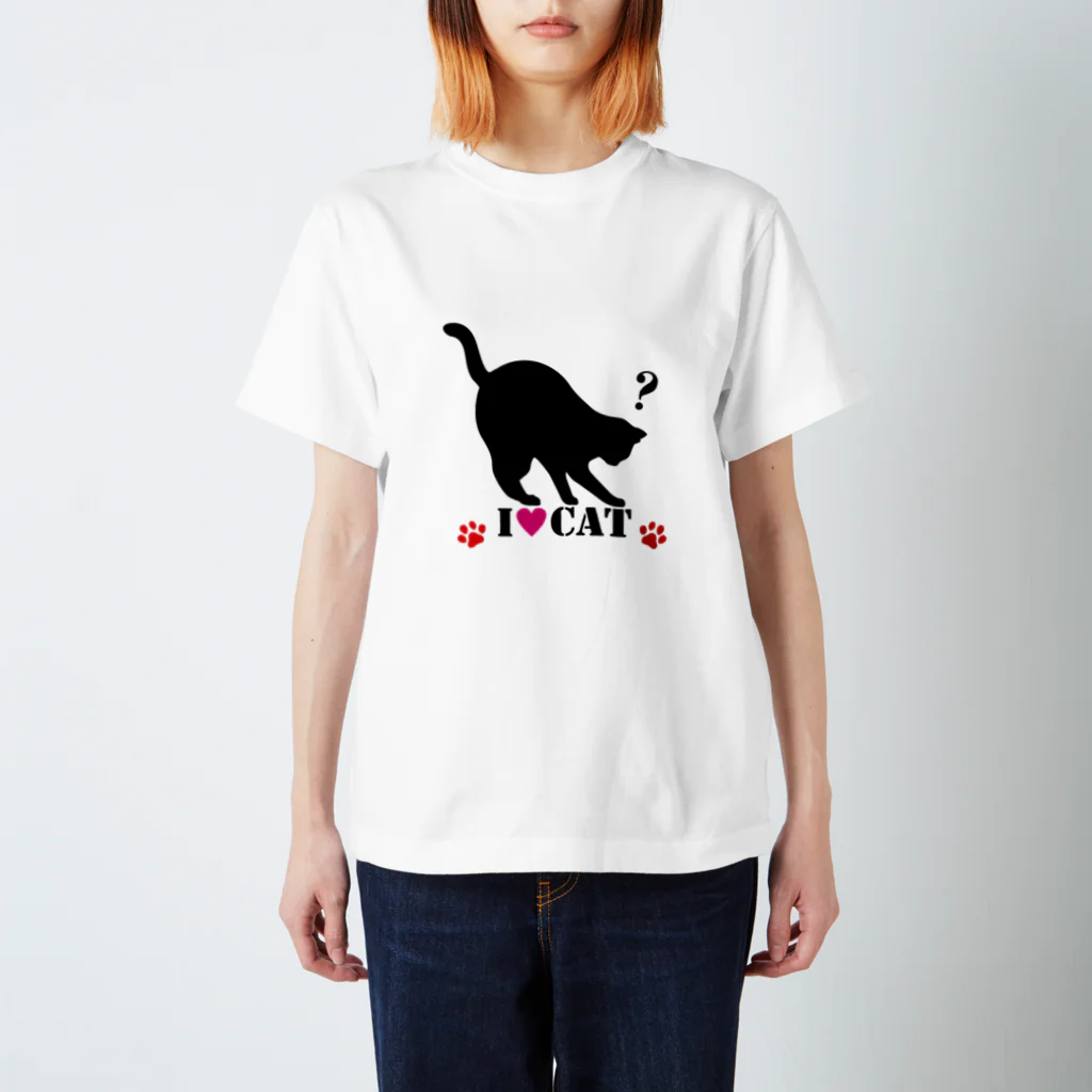 kenkensの黒猫【何掘ってるの‥？】 スタンダードTシャツ