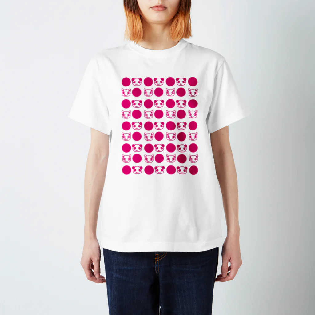 Cɐkeccooのもぐもぐふれんず★もぐもぐドット★ピンク Regular Fit T-Shirt