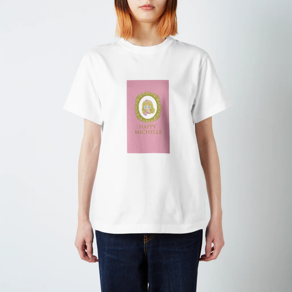 HappyミシェルのHappyミシェル－macaroon pink Regular Fit T-Shirt