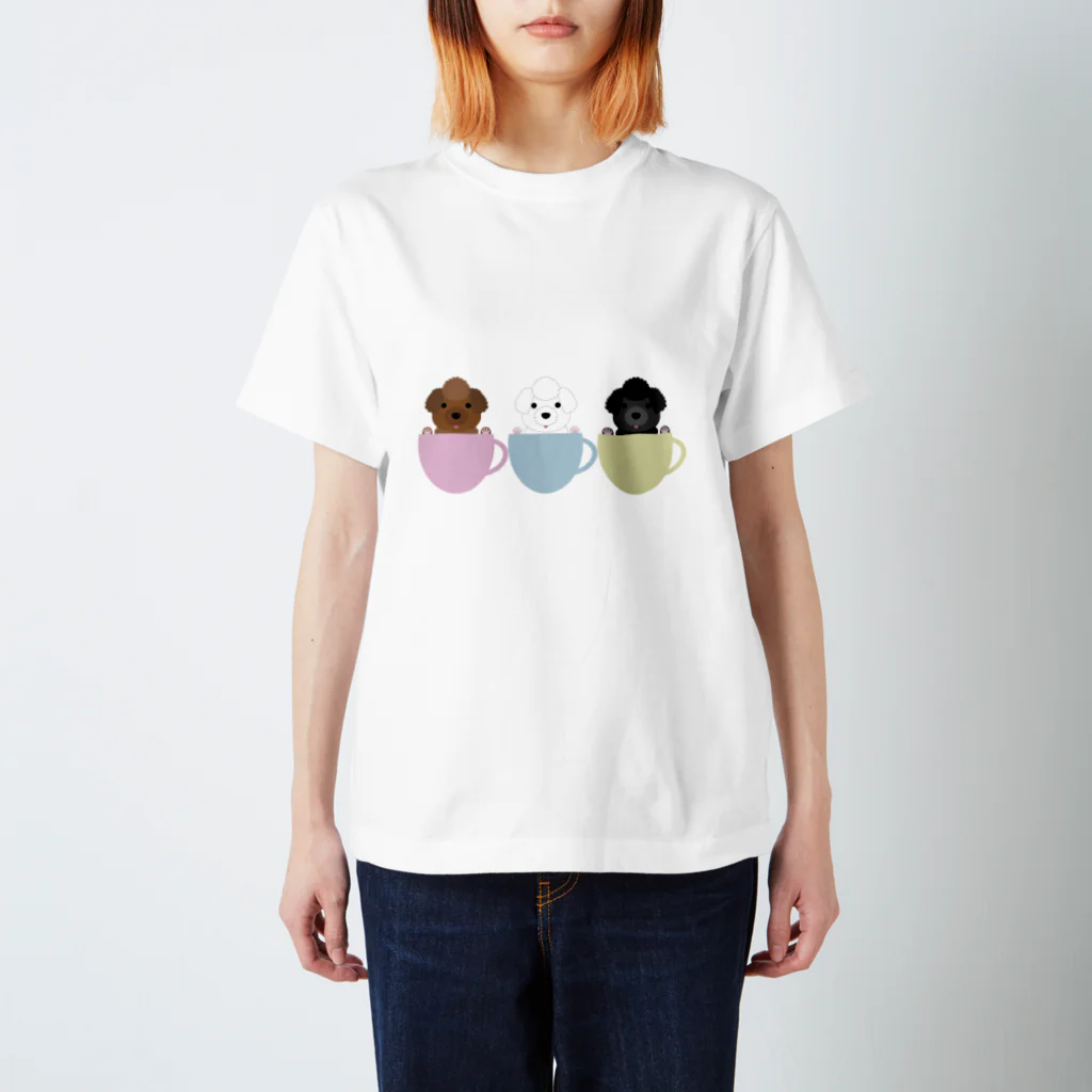 CANの3color Poodles スタンダードTシャツ