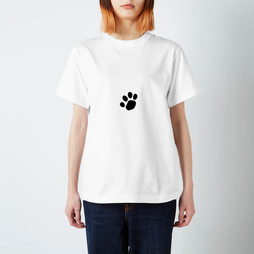 nicQの黒猫（肉球） スタンダードTシャツ