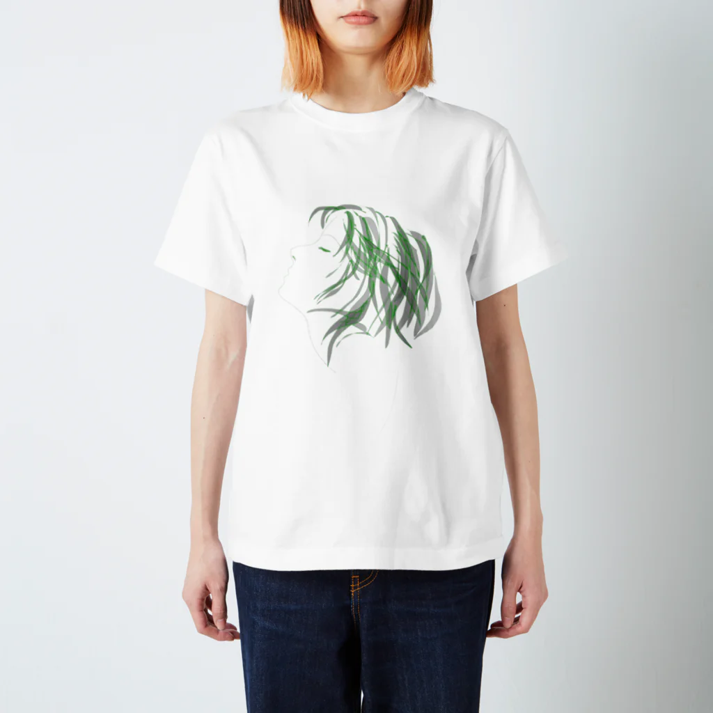 細川 慎也の女性の横顔 Regular Fit T-Shirt